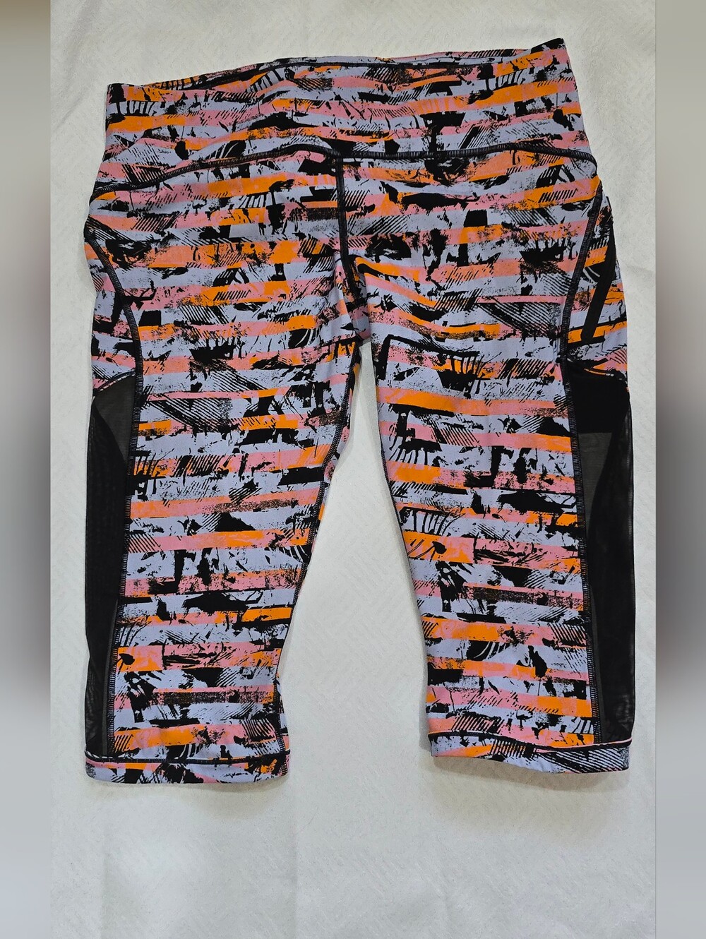 lululemon athletica Pink, Orange & Black Cropped Track Joggers